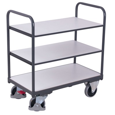 Etagenwagen 250kg niedrig, ESD 1060 x 800 x 986mm 3 Böden von Variofit