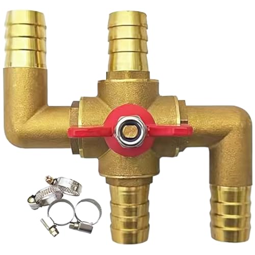 Massives Kupfer 5/8 Zoll Heizungsregelventil, Auto Heizung Klimaanlage Kugelhahn mit Schalter, Automotive Heizung Bypass-Ventilarmatur, 11,7 x 10,9 x 6,1 cm von Varku