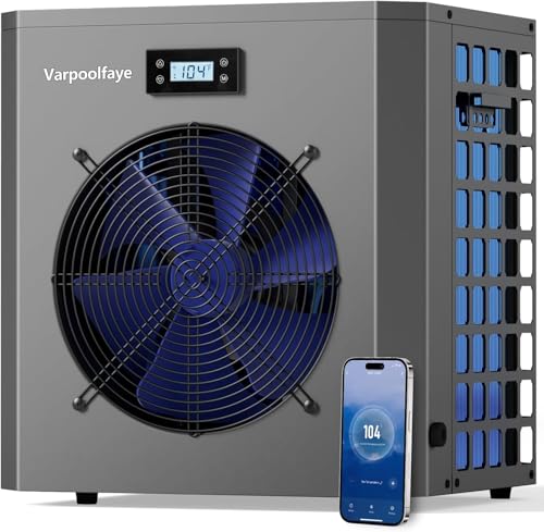 Varpoolfaye 16000 BTU Swimming Pool Heat Pump 5000 Gallon Electric Pool Heater for Above Ground Pool 5KW Heating or Cooling WiFi Control Timer Pool Varpoolfaye 16000 BTU Swimming Pool Heat Pump 5000 Gallon Electric Pool Heater for Above Ground Pool 5KW Heating or Cooling WiFi Control Timer Pool von Varpoolfaye