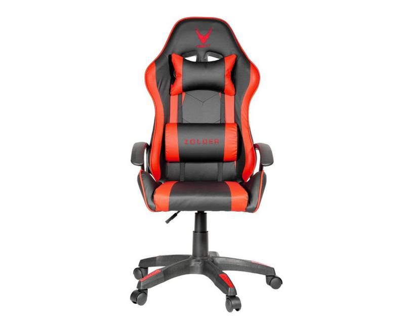 Varr Gaming-Stuhl Ergonomischer Gaming-Stuhl mit Kopf- & Lendenstütze - Orange-Schwarz (1 St) von Varr