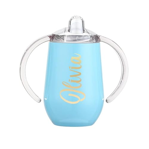 Varsany BPA-freier Schnabelbecher aus Edelstahl für Kinder: personalisiertes Fassungsvermögen von 340 ml, doppelwandiges Design, ideal für den reibungslosen Übergang von Kleinkindern, Blau Varsany BPA-freier Schnabelbecher aus Edelstahl für Kinder: personalisiertes Fassungsvermögen von 340 ml, doppelwandiges Design, ideal für den reibungslosen Übergang von Kleinkindern, Blau von Varsany