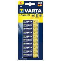 12x 30er-Packung Longlife Alkaline-Batterien LR6 aa 1,5V Großpackung 360 Stück von Varta