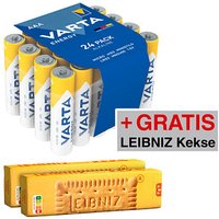 AKTION: 24 VARTA Batterien ENERGY Micro AAA 1,5 V + GRATIS LEIBNIZ Original Butterkeks 2x 200g von Varta