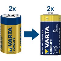 Varta - Longlife Mono d Batterie 4120 LR20 (2er Blister) von Varta