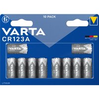 Lithium Cylindr. CR123A Bli10 Fotobatterie CR-123A Lithium 1430 mAh 3 v 10 St. - Varta von Varta