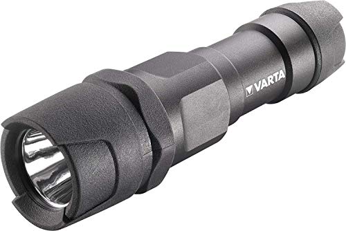 VARTA Indestructible LED F10 Taschenlampe/Arbeitsleuchte (1 Watt, inkl. 3 Longlife Power AAA Batterien, kratzfestes und spritzwassergeschütztes Gehäuse) von Varta