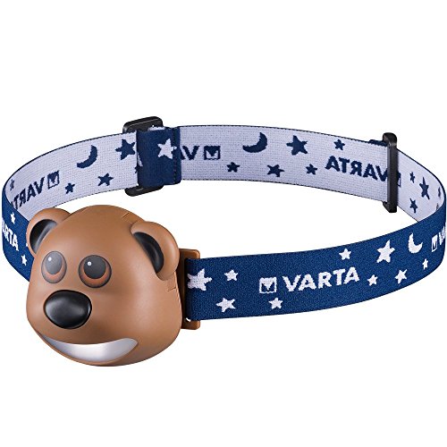 VARTA Paul the Bear LED Stirnlampe (Kopfleuchte geeignet für Kinder mit automatischer Abschaltfunktion, Kindertaschenlampe Leuchte Nachtlicht Flashlight für Kinderzimmer Schlafzimmer) von Varta