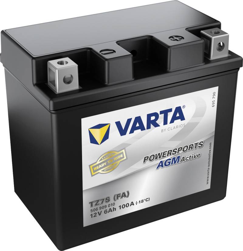 Varta AGM-Motorradbatterie TZ7S FA 12V 6Ah 100A von Varta