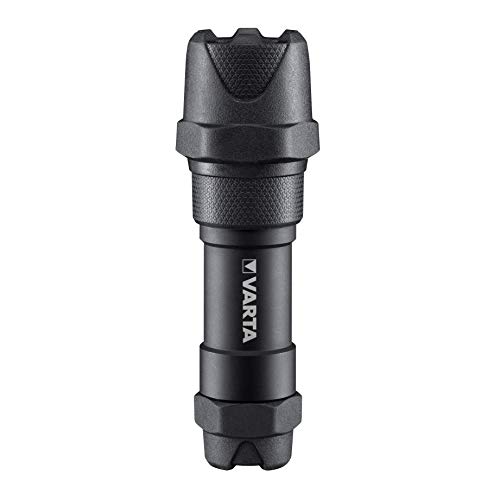 VARTA Taschenlampe LED 6 Watt inkl. 3x AAA Batterien, Indestructible F10 Pro Leuchte, Lampe, Arbeitsleuchte mit zwei Leuchtmodi, extrem robuste Taschenleuchte, klein, wasser- und staubgeschützt von Varta