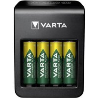 Varta LCD Plug Charger+ 4x 56706 Rundzellen-Ladegerät NiMH Micro (AAA), Mignon (AA), 9V Block von Varta