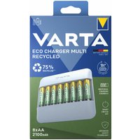 Varta - Ladegerät Eco Charger Pro Recycled 8x aa 56816 2100mAh von Varta