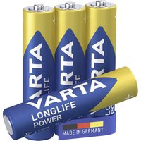 Varta - Longlife LR03 Micro (AAA)-Batterie Alkali-Mangan 1200 mAh 1.5 v 4 St. von Varta