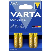Varta LONGLIFE AAA Bli 4 Micro (AAA)-Batterie Alkali-Mangan 1200 mAh 1.5V 4St. von Varta
