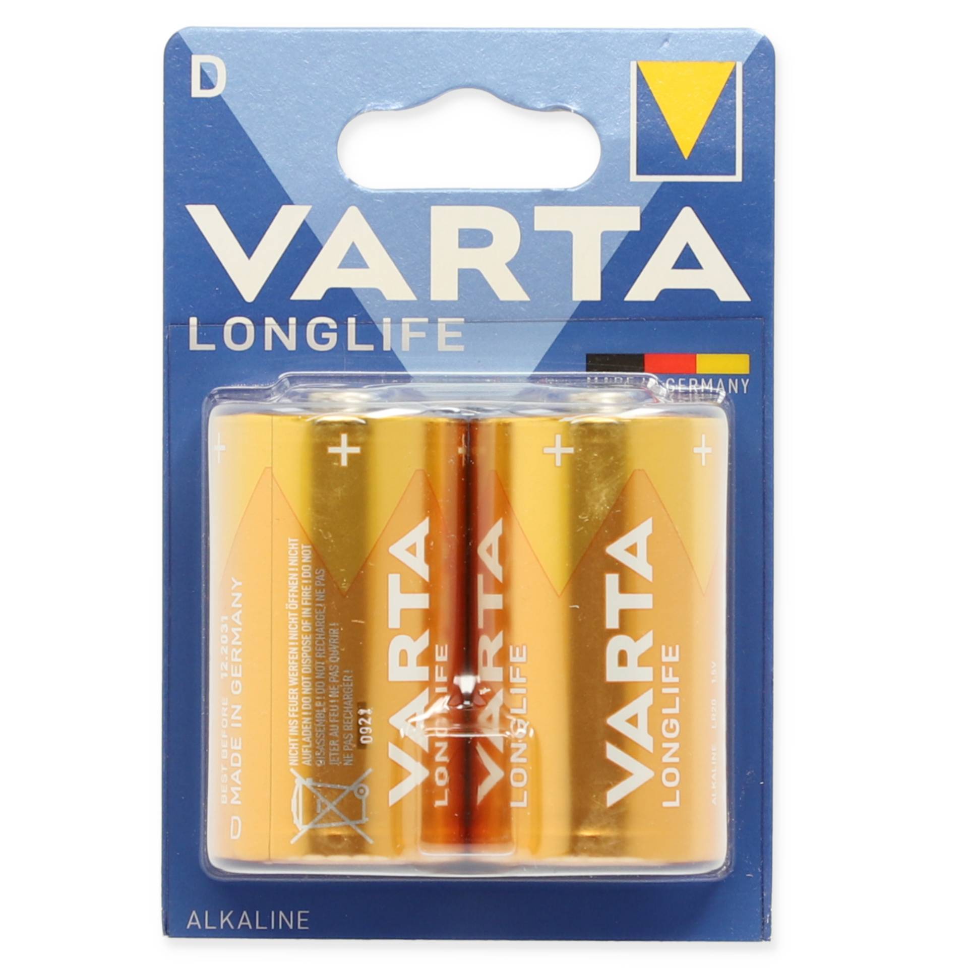 Varta Mono-Batterien 'Longlife' LR20 D 1,5 V, 2 Stück von Varta