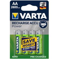 Varta - RECH.AC.Power AA2600mAh BLI4 Mignon (AA)-Akku NiMH 2600 mAh 1.2 v 4 St. von Varta