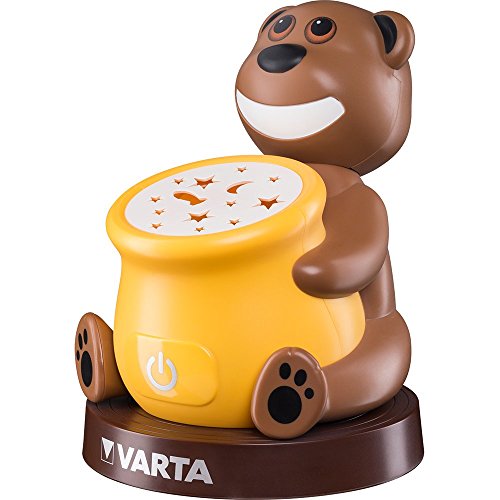 VARTA Paul the Bear LED Nachtlicht (Schlummerleuchte geeignet für Kinder, Orientierungslicht Nachtlampe Taschenlampe Stimmungslicht mit Touch-Sensor und Auto-Abschaltfunktion) von Varta