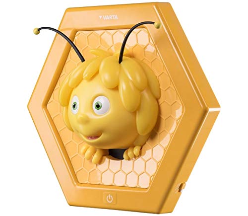 Varta die Biene Maja LED Wandlicht, Kunststoff, 3AA (geeignet für Schlafzimmer Kinderzimmer mit Touch Sensor und Auto Abschaltfunktion) von Varta