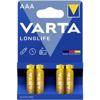 Varta - longlife aaa Bli 4 Micro (AAA)-Batterie Alkali-Mangan 1200 mAh 1.5 v 4 St. von Varta