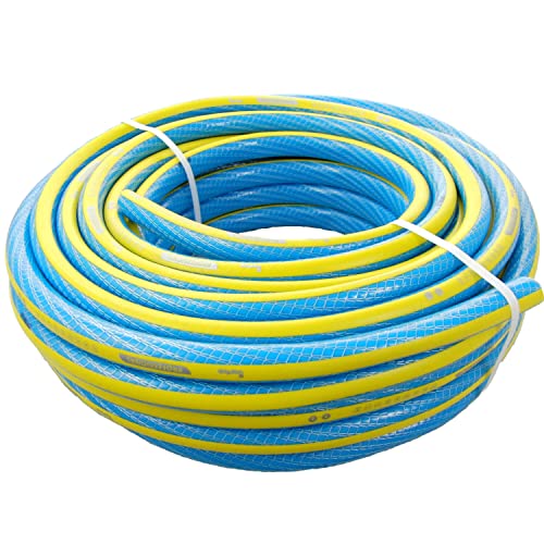 1/2 Zoll Wasserschlauch Profi Professional Blau / Gelb Gartenschlauch Formstabil 25 BAR UV Beständig (5 Meter) von Vartco