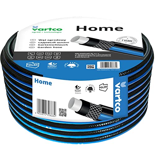 3/4 Zoll Wasserschlauch Home Black Gartenschlauch UV Stabil -20°C - +60°C Formstabil 25 BAR (20 Meter) von Vartco