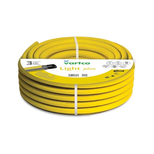 Vartco Light Plus 3-lagiger Wasserschlauch Gartenschlauch Schlauch Gartenbewässerung Flexibel Flexischlauch Polyester-Kreuzgeflecht UV-beständig 25 Bar (3/4" 20m) von Vartco