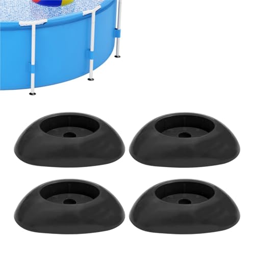 Poolbein-Stangenbasis rutschfeste & Wetterfest, 4er Set Pool Zubehör Stützfüße aus verstärktem PVC-Material, Endkappenfüße für Pool, perfekte Passform für Power Steel Deluxe Pools (4er) von Vartegas