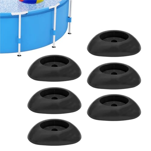 Poolbein-Stangenbasis rutschfeste & Wetterfest, 4er Set Pool Zubehör Stützfüße aus verstärktem PVC-Material, Endkappenfüße für Pool, perfekte Passform für Power Steel Deluxe Pools (6er) von Vartegas