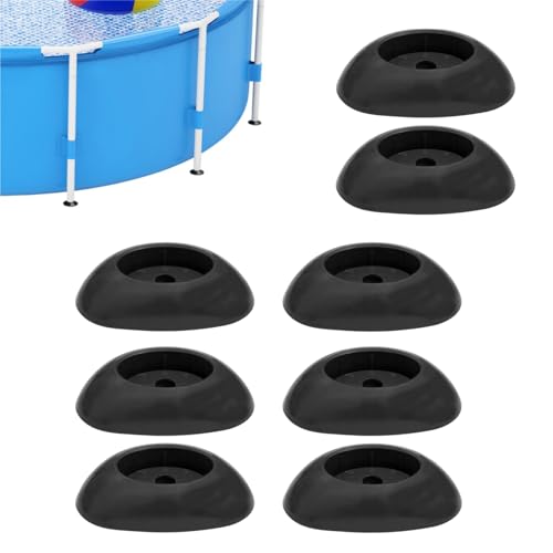 Poolbein-Stangenbasis rutschfeste & Wetterfest, 4er Set Pool Zubehör Stützfüße aus verstärktem PVC-Material, Endkappenfüße für Pool, perfekte Passform für Power Steel Deluxe Pools (8er) von Vartegas