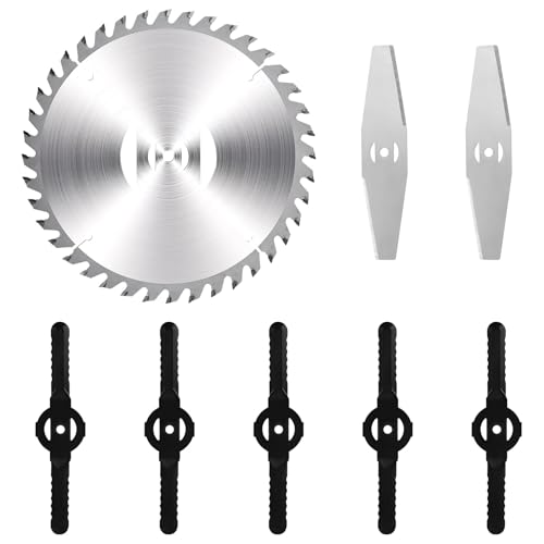 Rasentrimmer Ersatzmesser, Rasentrimmer Messer aus legierter Stahl, Messer für Rasentrimmer, Rasentrimmer Zubehör Messer, Rasentrimmer Klingen, für Rasentrimmer mit akku (8er Set) von Vartegas