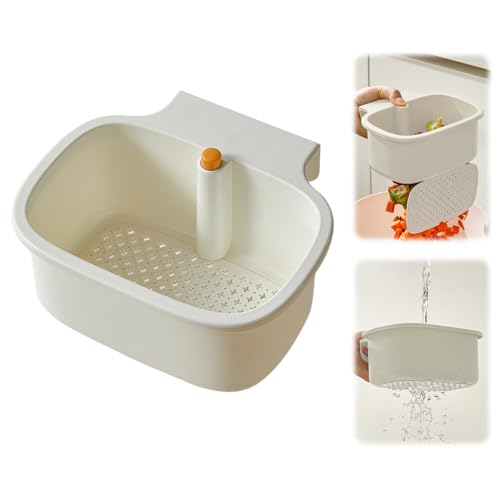 Sieb für Spülbecken, Snap-Button Spülbecken Sieb Wasserhahn Hängend, ohne Hände zu verschmieren, Abnehmbare silikon Waschbecken Sieb, für Waschen/Organizer in Küche (B1) von Vartegas