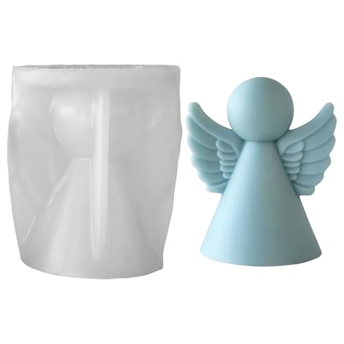 Silikonform Engel, 3D Silikonformen Gießformen Weihnachten, Kerzenformen zum Gießen, DIY Engel Silikonformen Kerzen, Gießformen Gips, für DIY Weihnachten Deko/Geschenke (A) von Vartegas