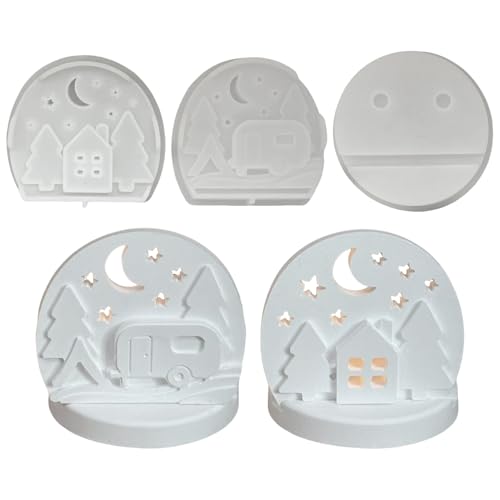 Silikonform Weihnachten, 3D Gießformen Silikon Weihnachten, DIY Weihnachtsdeko Kerzenhalter, Giessformen Silikon, Silikonformen Gießformen, für DIY Weihnachtsdeko Weihnachtsgeschenke (A) von Vartegas