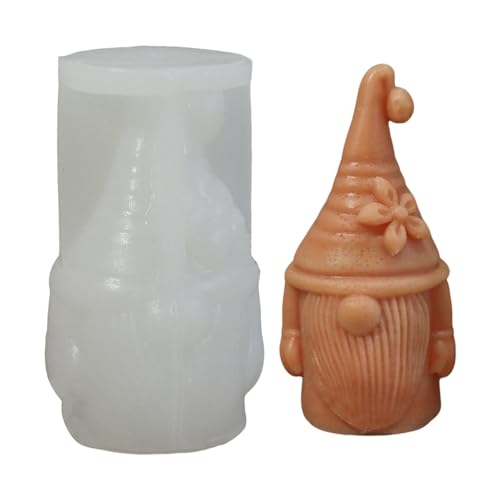 Silikonform Wichtel, 3D Weihnachtswichtel Silikonformen Kerzen, Silikonform Weihnachten, Silikonformen Gießformen, DIY Gießformen Silikon Weihnachten, für DIY Weihnachtsdeko Handwerk (D) von Vartegas