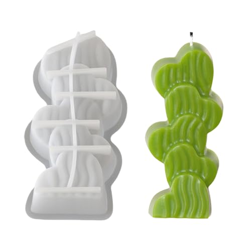 Vartegas 3D Bubble Kerzenform Silikon Antihaft DIY Candle Mold 6-in-1 für Kerzen Seife Fondant Handwerk Partydekoration (D) von Vartegas