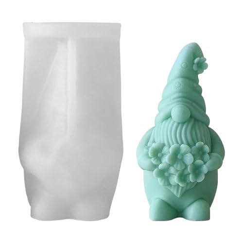 Vartegas 3D Silikon Kerzenformen Für Zwerg Design Handgemachte Duftkerzen Handgefertigte Seife DIY Handarbeit Ornamente Mehrfach Verwendbar Geschenkidee (A) von Vartegas