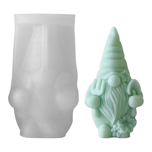 Vartegas 3D Silikon Kerzenformen Für Zwerg Design Handgemachte Duftkerzen Handgefertigte Seife DIY Handarbeit Ornamente Mehrfach Verwendbar Geschenkidee (B) von Vartegas
