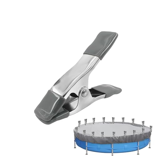 Vartegas 4 Zoll Metall Klammern Für Poolabdeckung Mit Schutzfolie Starke Spannkraft Klemmzwingen Für Oberirdische Pools Abdeckplanen Zubehör Gartenbefestigung von Vartegas