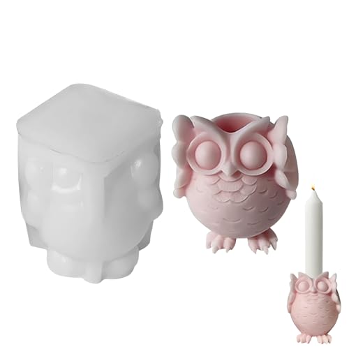 Vartegas Eule Silikonform Gießformen Kerzenherstellung 7.5x7.5x9cm Kerzenständer 3D DIY Form Für Handwerk Ornamente Dekorative von Vartegas
