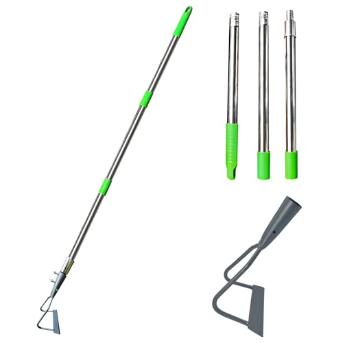 Vartegas Gartenhacke Mit Stiel 1.3M & 1.6M Gartenwerkzeug aus Edelstahl für Beetpflege Gartenarbeit Unkrautentfernung Bodenlockerung (B) von Vartegas