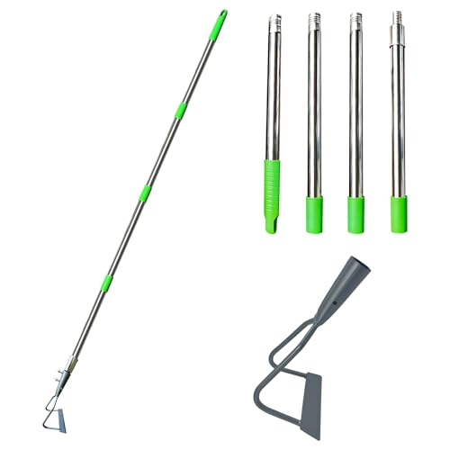 Vartegas Gartenhacke Mit Stiel 1.3M & 1.6M Gartenwerkzeug aus Edelstahl für Beetpflege Gartenarbeit Unkrautentfernung Bodenlockerung (C) von Vartegas