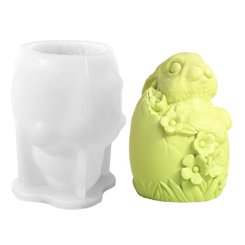 Vartegas Osterhasenform Silikon Schokoladenform Seifenform Handwerk Ostergeschenke Hase Gießformen Für DIY Projekte Backen Basteln (B) von Vartegas