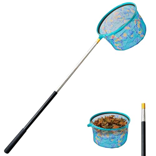Vartegas Pool Kescher Mit Teleskopstange Feinmaschig Netz 30cm Aluminiumlegierung Fur Schwimmbad Teich Aquarium (A) von Vartegas