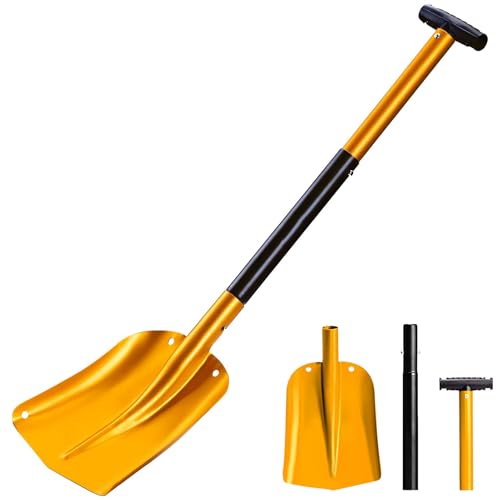 Vartegas Schneeschaufel Ausziehbar 54-82cm Aluminium Anti-Rutschgriff Multifunktion Für Auto Winter Outdoor Gartenarbeit Schneeräumung (B) von Vartegas