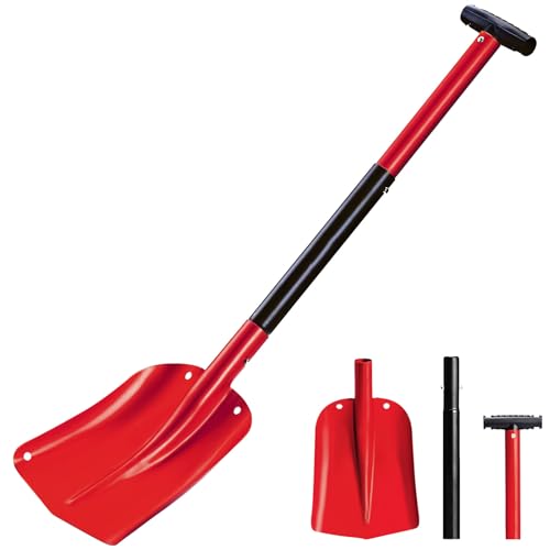 Vartegas Schneeschaufel Ausziehbar 54-82cm Aluminium Anti-Rutschgriff Multifunktion Für Auto Winter Outdoor Gartenarbeit Schneeräumung (C) von Vartegas
