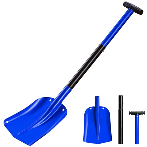Vartegas Schneeschaufel Ausziehbar 54-82cm Aluminium Anti-Rutschgriff Multifunktion Für Auto Winter Outdoor Gartenarbeit Schneeräumung (D) von Vartegas