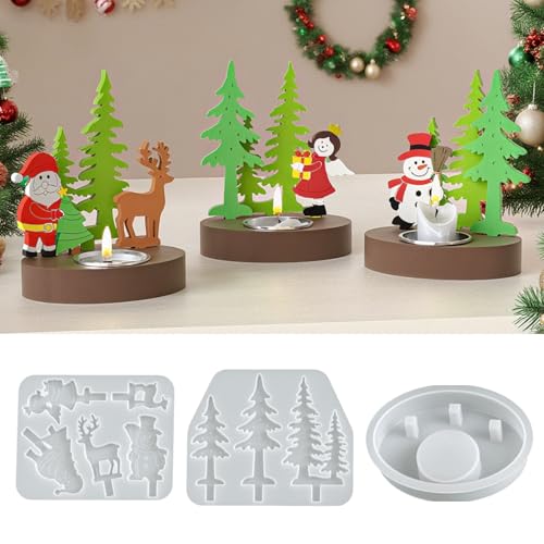 Vartegas Silikonformen Gießformen Häuser Weihnachten, 3 Stück Silikonform Haus Hologramm Form, Epoxidharz Gießform für DIY Tannenbaum Vartegas Silikonformen Gießformen Häuser Weihnachten, 3 Stück Silikonform Haus Hologramm Form, Epoxidharz Gießform für DIY Tannenbaum von Vartegas