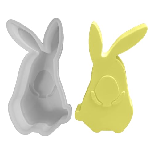 Vartegas Silikonformen Ostern Hase 3D Gießform Für Sojawachs Kerzen Handwerk Silikonform Kaninchen Basteln Geschenk DIY Handmade Craft von Vartegas