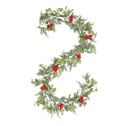 Vartegas Weihnachtsgirlande LED-Licht 5m 50LED Tannennadel IP44 Wasserdicht Fernbedienung 8 Modi Innen Außen Beleuchtung Lichterkette Warmweiß Batteriebetrieb (A) von Vartegas