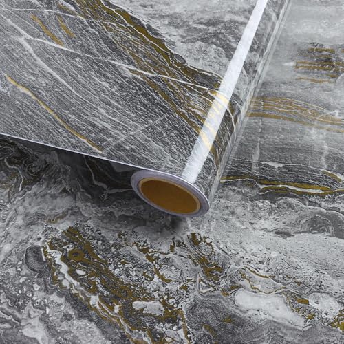 VaryFloral Klebefolie Möbel Marmoroptik Goldene Fototapete 30cmx300cm Wandtapete Selbstklebend Grau Glänzend Möbelfolie Marmor Wasserdicht Verdickte Textur Folie Arbeitsplatte Küche Kabinett Möbel VaryFloral Klebefolie Möbel Marmoroptik Goldene Fototapete 30cmx300cm Wandtapete Selbstklebend Grau Glänzend Möbelfolie Marmor Wasserdicht Verdickte Textur Folie Arbeitsplatte Küche Kabinett Möbel von VaryFloral