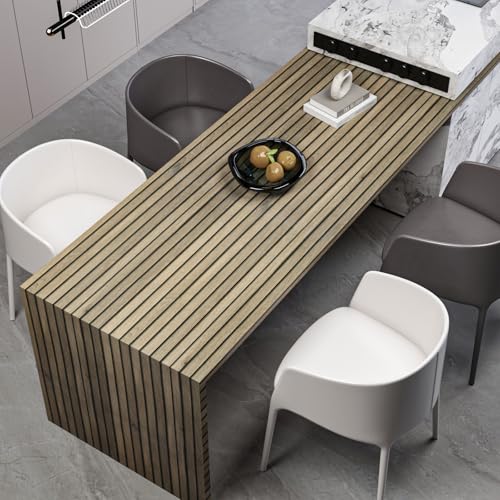 VaryFloral Möbelfolie Holz 30cmx300cm Selbstklebende Folie Möbel Nadelstreifen Wandfolie Selbstklebend Grau Hellbraun Holztapete Wasserdicht Wandtapete Holz Effekt Fototapete Wohnzimmer Kabinett Küche von VaryFloral